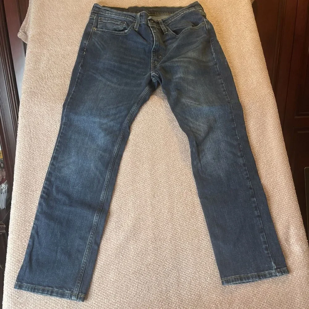 Levi's Men's Denim Straight Leg Medium DarkWash Waterless Jeans  34